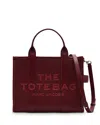 Marc Jacobs The Leather Medium Tote Bag In Cherry/gold