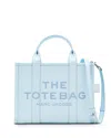 Marc Jacobs The Leather Medium Tote In Cloud Blue