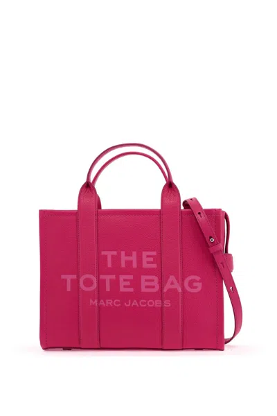 Marc Jacobs The Leather Medium Tote Bag In Fuchsia