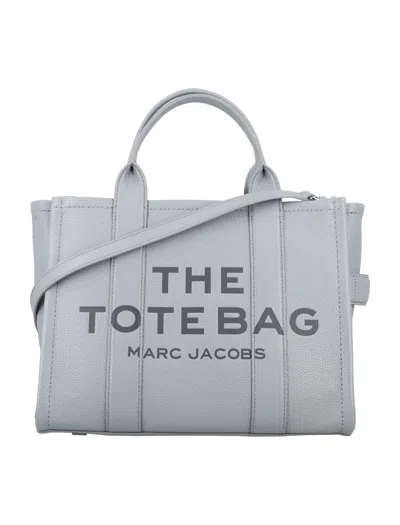 Marc Jacobs The Leather Medium Tote Bag In Gray