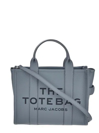 Marc Jacobs The Leather Medium Tote Bag In Wolf Grey
