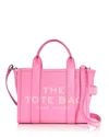Marc Jacobs The Leather Medium Tote Bag Ribbon Pink In Petal Pink/nickel