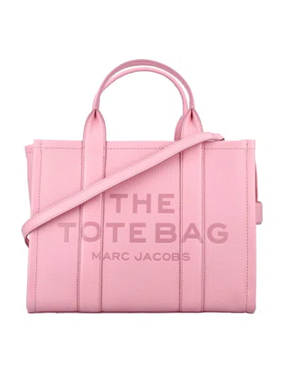 Marc Jacobs The Leather Medium Tote Bag In Ribbon Pink