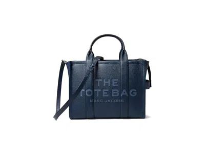 Marc Jacobs The Leather Medium Tote Bag Tote Handbags Blue Sea: One Size