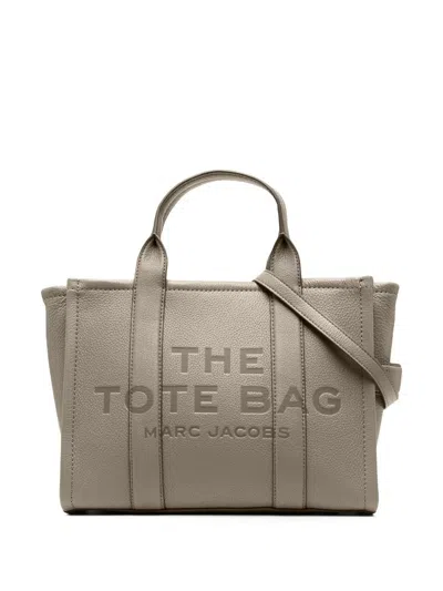 Marc Jacobs The Leather Medium Tote In Gray