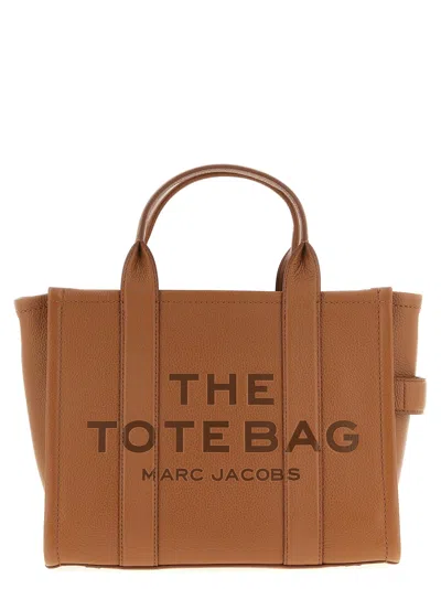 MARC JACOBS THE LEATHER MEDIUM TOTE TOTE BAG BROWN