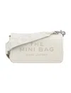 Marc Jacobs Compact White Cow Leather Clutch With Embossed Detail In Cotton