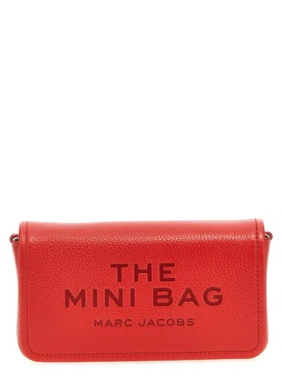 Marc Jacobs Textured Leather Mini Bag With Magnetic Closure In Red