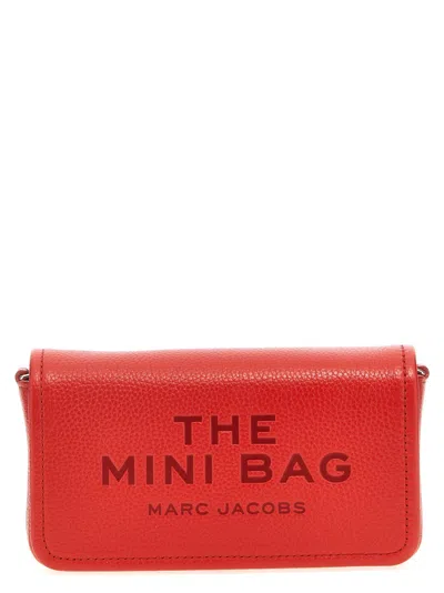 Marc Jacobs 'the Leather Mini Bag' Crossbody Bag In Red