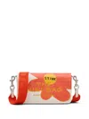 Marc Jacobs The Leather Mini Bag Flower-print Mini Bag In Orange