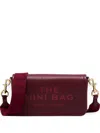 Marc Jacobs Mini Leather Shoulder Bag With Adjustable Strap In Burgundy
