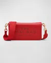 Marc Jacobs The Mini Grained Leather Crossbody Bag In True Red
