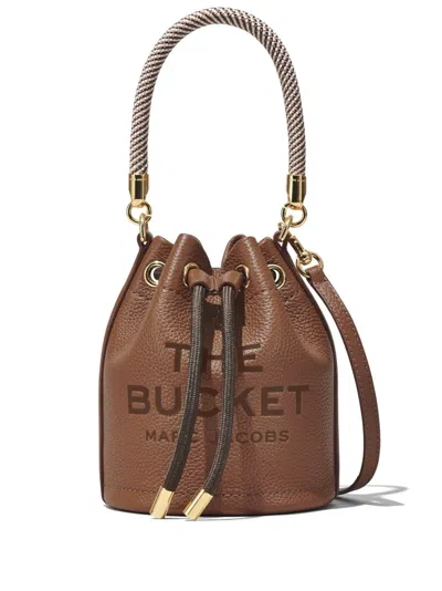 Marc Jacobs The Leather Mini Bucket Bag In Brown
