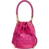 Marc Jacobs The Leather Bucket Bag In Lipstick Pink