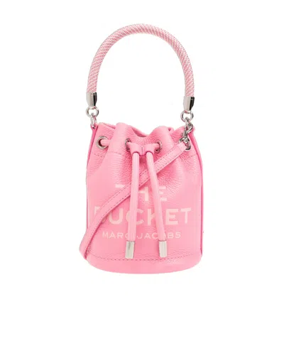 Marc Jacobs The Micro Leather Bucket Bag In Pink
