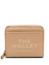 Marc Jacobs Textured Mini Compact Wallet Pockets In Brown