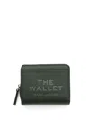 Marc Jacobs The Leather Mini Compact Wallet In Green