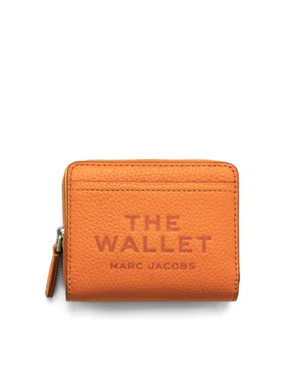 Marc Jacobs Mini Compact Leather Wallet In Orange