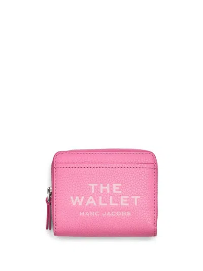 Marc Jacobs The Leather Mini Compact Wallet In Petal Pink