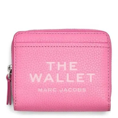 Marc Jacobs The Leather Mini Compact Wallet In Pink