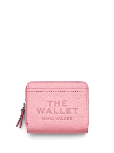 Marc Jacobs The Leather Mini Compact Wallet In Pink & Purple