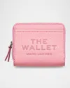 Marc Jacobs The Leather Mini Compact Wallet In Ribbon Pink