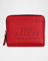 Marc Jacobs The Leather Mini Compact Wallet In True Red
