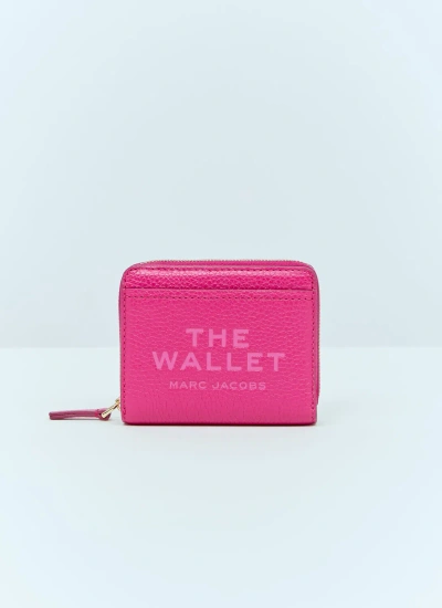 Marc Jacobs The Leather Mini Compatct Wallet In Pink