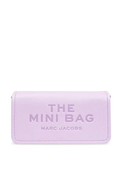 Marc Jacobs The Leather Mini Crossbody Bag In Lilla