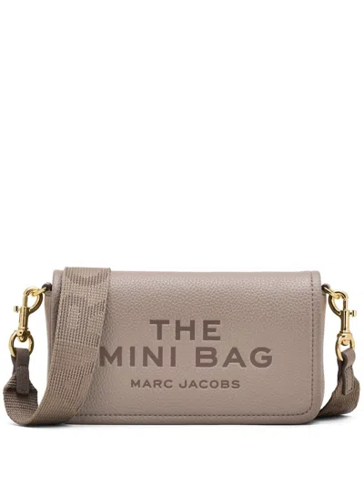 Marc Jacobs The Leather Mini Shoulder Bag In Gray