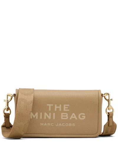 MARC JACOBS 'THE LEATHER MINI' SHOULDER BAG IN BEIGE MARC JACOBS