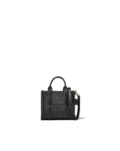 Marc Jacobs Small The Tote Bag Grain-leather In 001