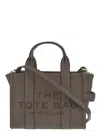 Marc Jacobs The Leather Mini Tote Bag In Grey