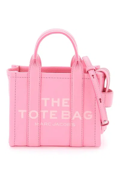 Marc Jacobs The Leather Mini Tote Bag In Pink