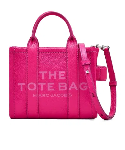 Marc Jacobs The Leather Mini Tote Bag In Pink