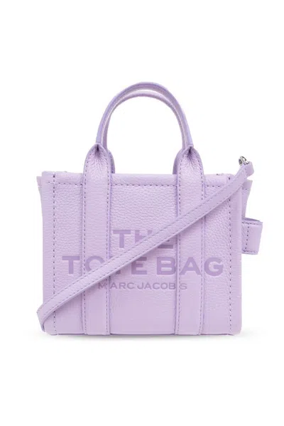 Marc Jacobs The Leather Mini Tote Bag In Wisteria