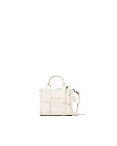 Marc Jacobs The Leather Mini Tote Bag In White