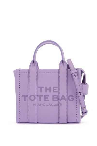 Marc Jacobs The Leather Mini Tote Bag In Wisteria (purple)