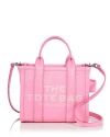 Marc Jacobs The Leather Mini Tote Bag In Petal Pink/nickel