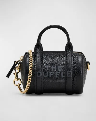 Marc Jacobs The Leather Nano Duffle Crossbody Bag In Black