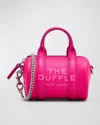 Marc Jacobs The Leather Nano Duffle Crossbody Bag In Hot Pink
