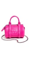 Marc Jacobs The Leather Nano Duffle Crossbody Hot Pink