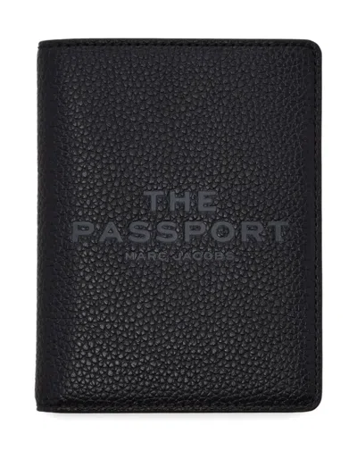 Marc Jacobs The Leather Passport Case In Black