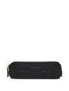 Marc Jacobs The Leather Pencil Case In Black