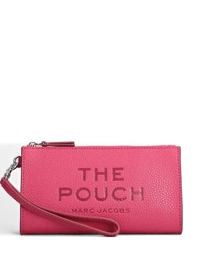 Marc Jacobs The Leather Pouch Clutch Bag In Pink