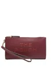 Marc Jacobs The Leather Pouch Clutch Bag In Burgundy