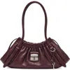 Marc Jacobs Womens Dark Plum Cristina Logo-plaque Leather Satchel Bag In Purple