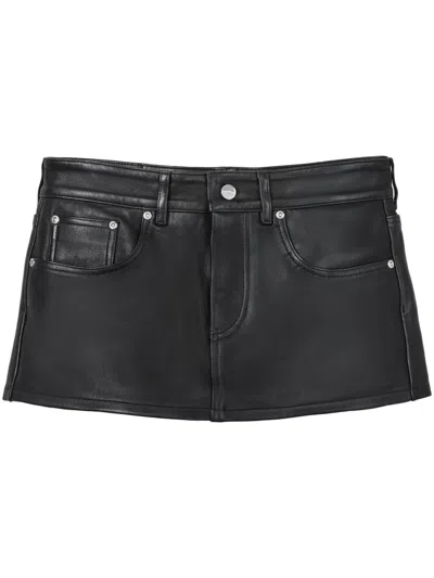 Marc Jacobs The Leather Shorts In Black