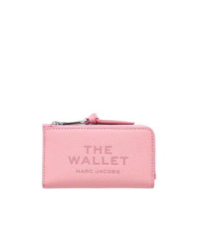 Marc Jacobs The Leather Slim Wallet In Pink