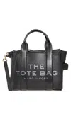 Marc Jacobs Mini Traveler Leather Tote In Black